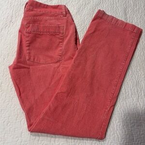 J. Crew Coral Corduroy straight leg pants
